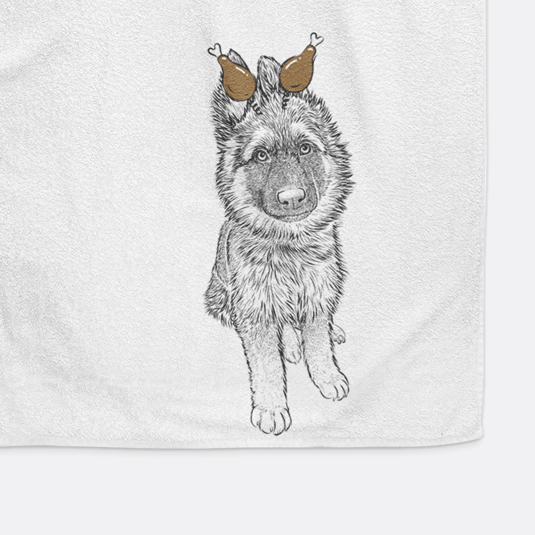 Kuyo the German Shepherd Decorative Hand Towel