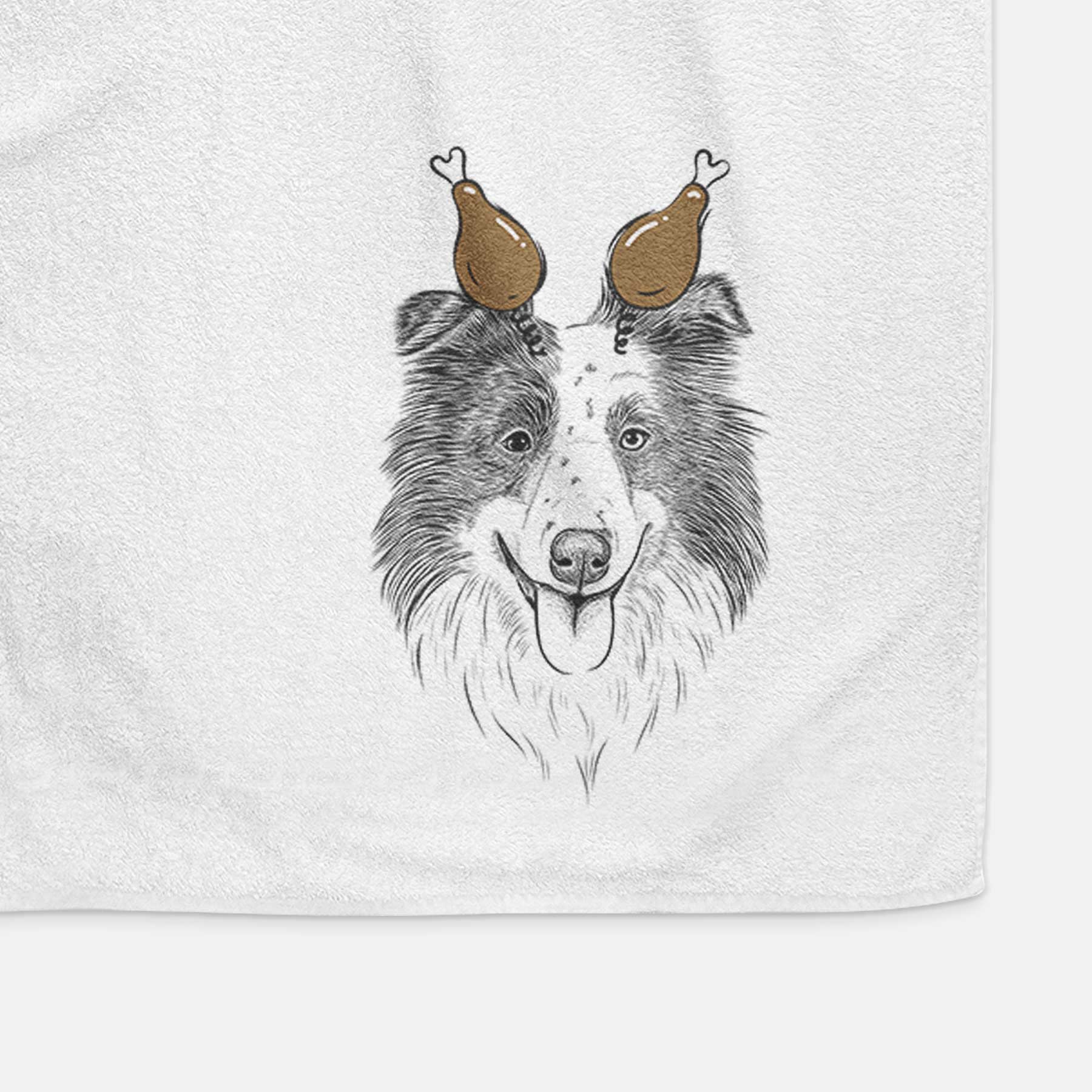 Lady Bug the Border Collie Decorative Hand Towel