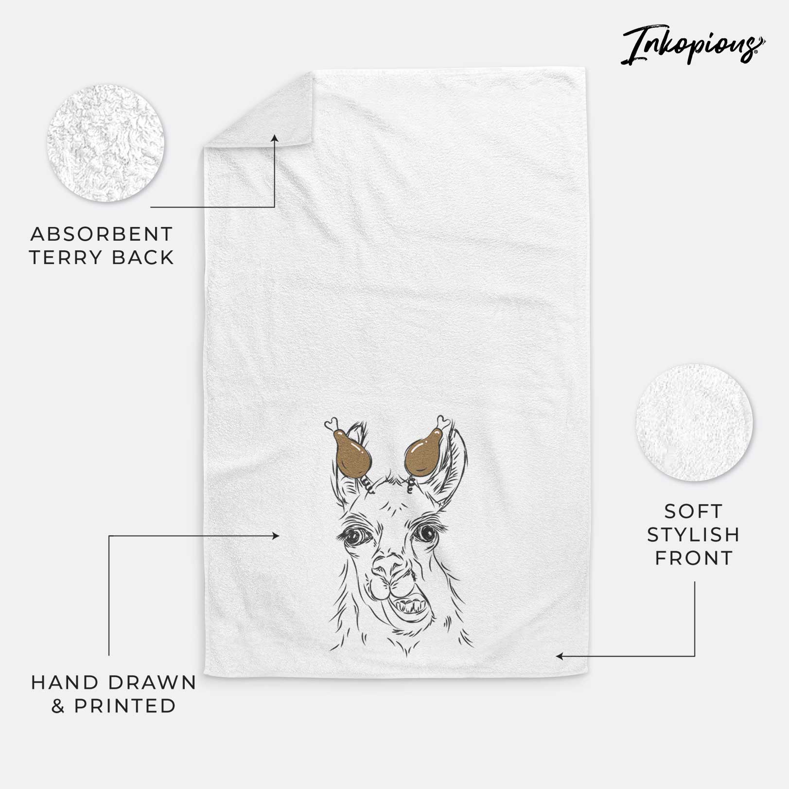 Larry the Llama Decorative Hand Towel