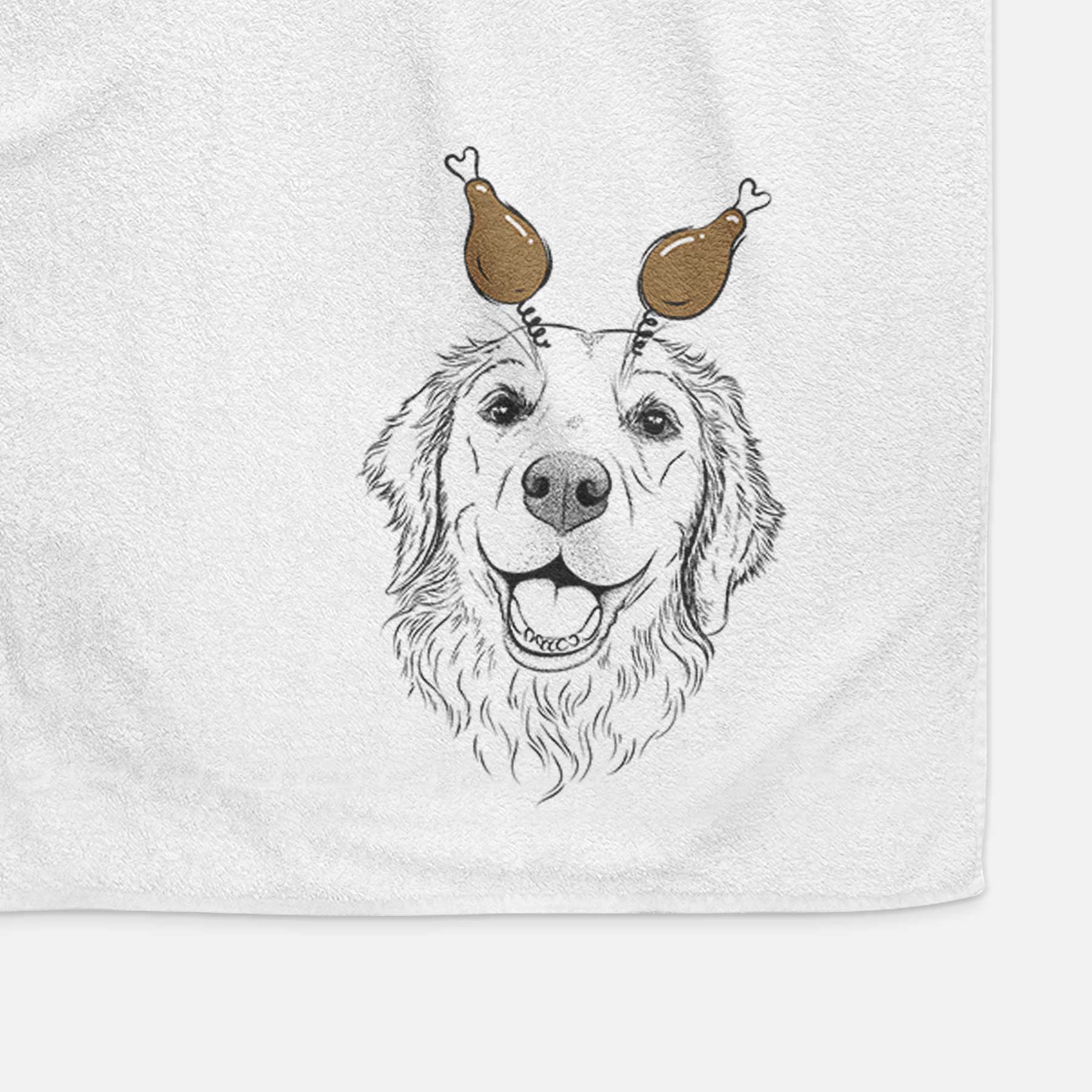 Legend the Golden Retriever Decorative Hand Towel