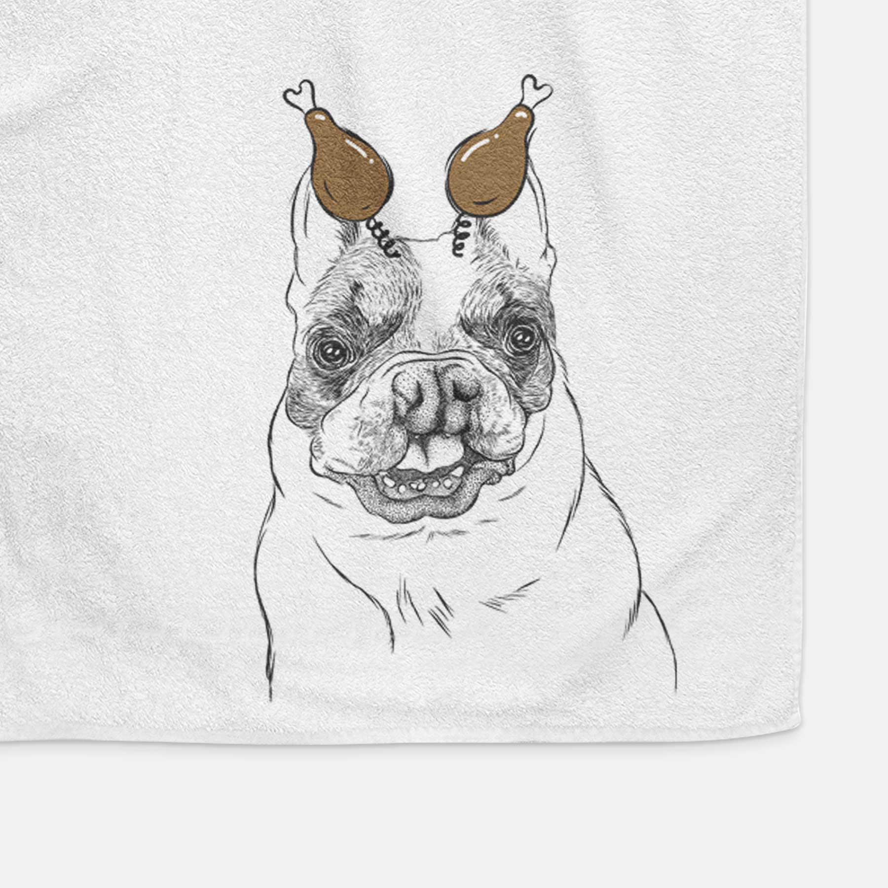 Lentil the French Bulldog Decorative Hand Towel