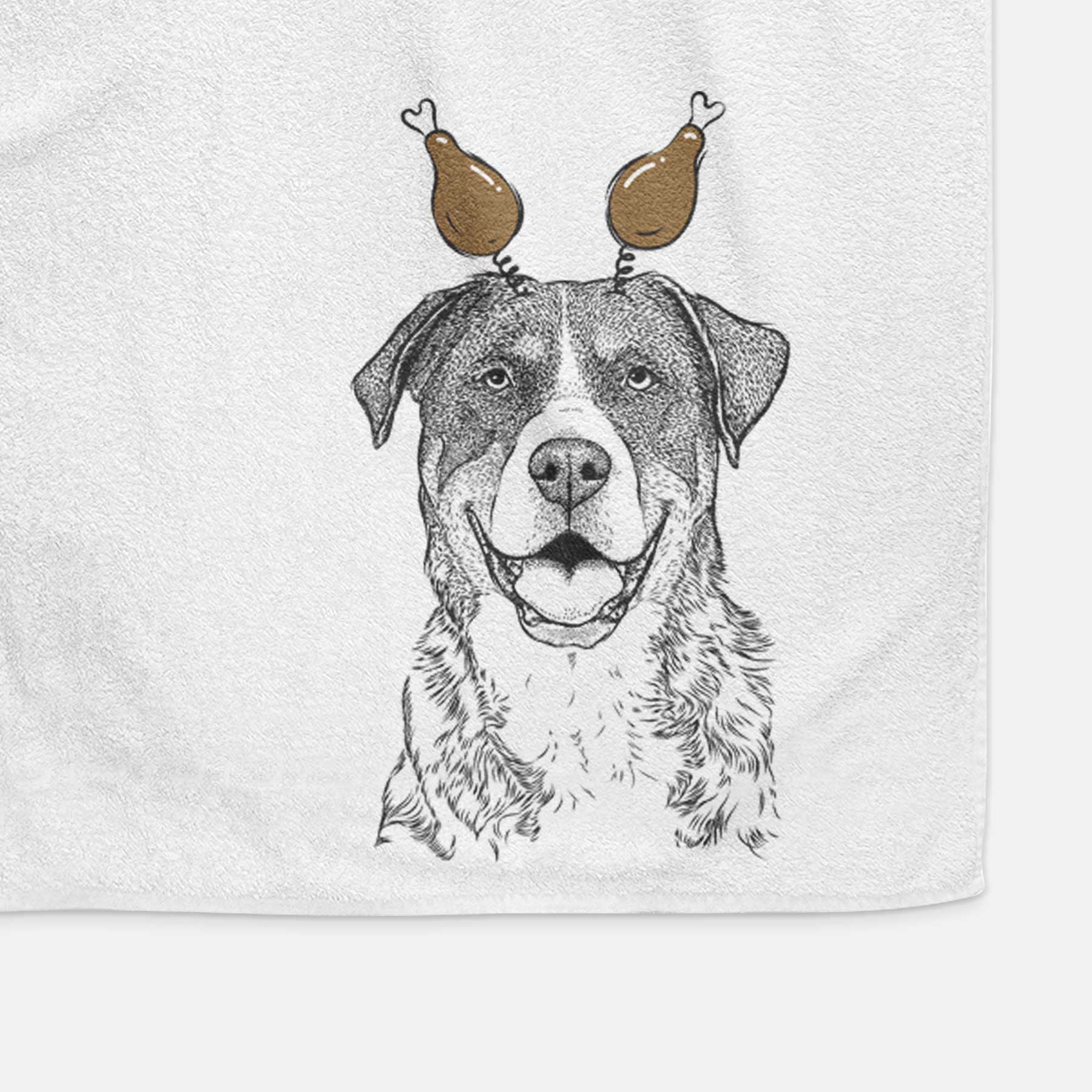 Leon the Greater Swiss Mountain Dog Decorative Hand Towel