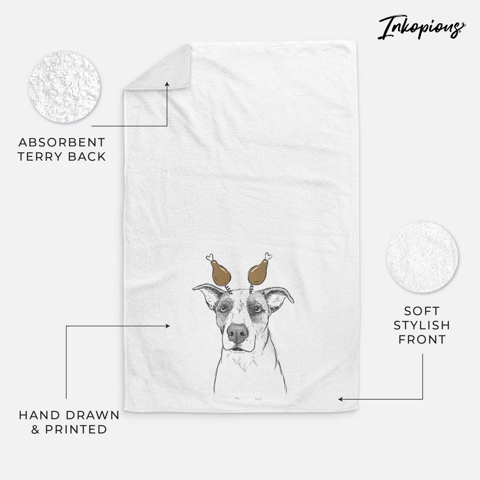 Lily the Mixed Breed Decorative Hand Towel