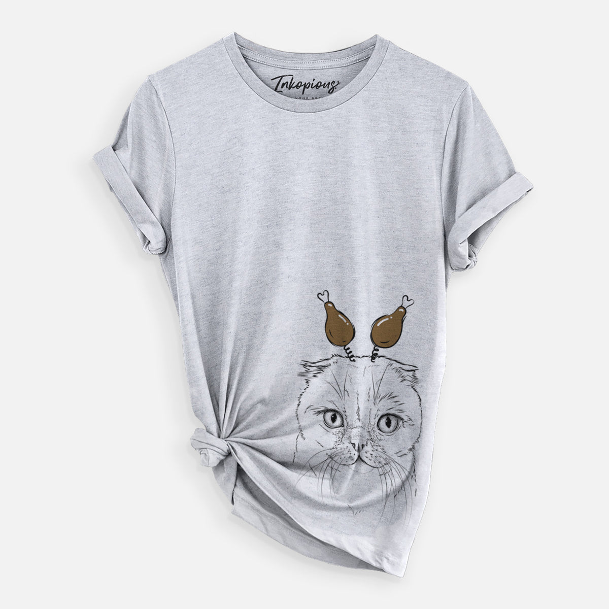 Thanksgiving Lina the Exotic Fold Cat - Unisex Crewneck