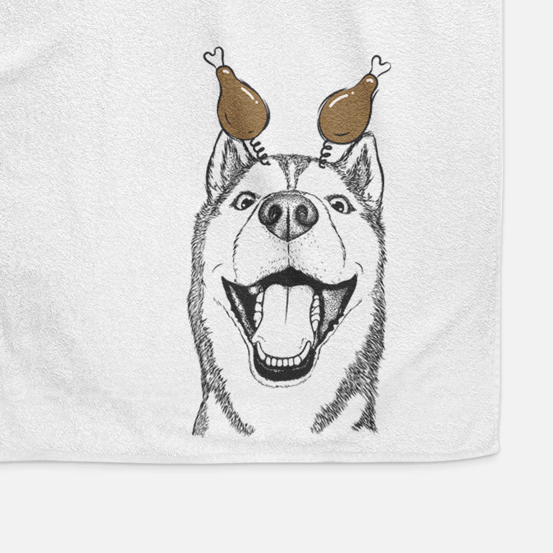 Little Country the Siberian Husky Decorative Hand Towel