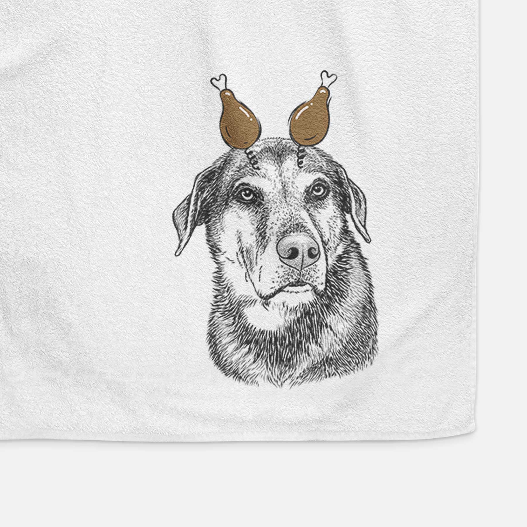 Lobo the Shepherd Mix Decorative Hand Towel