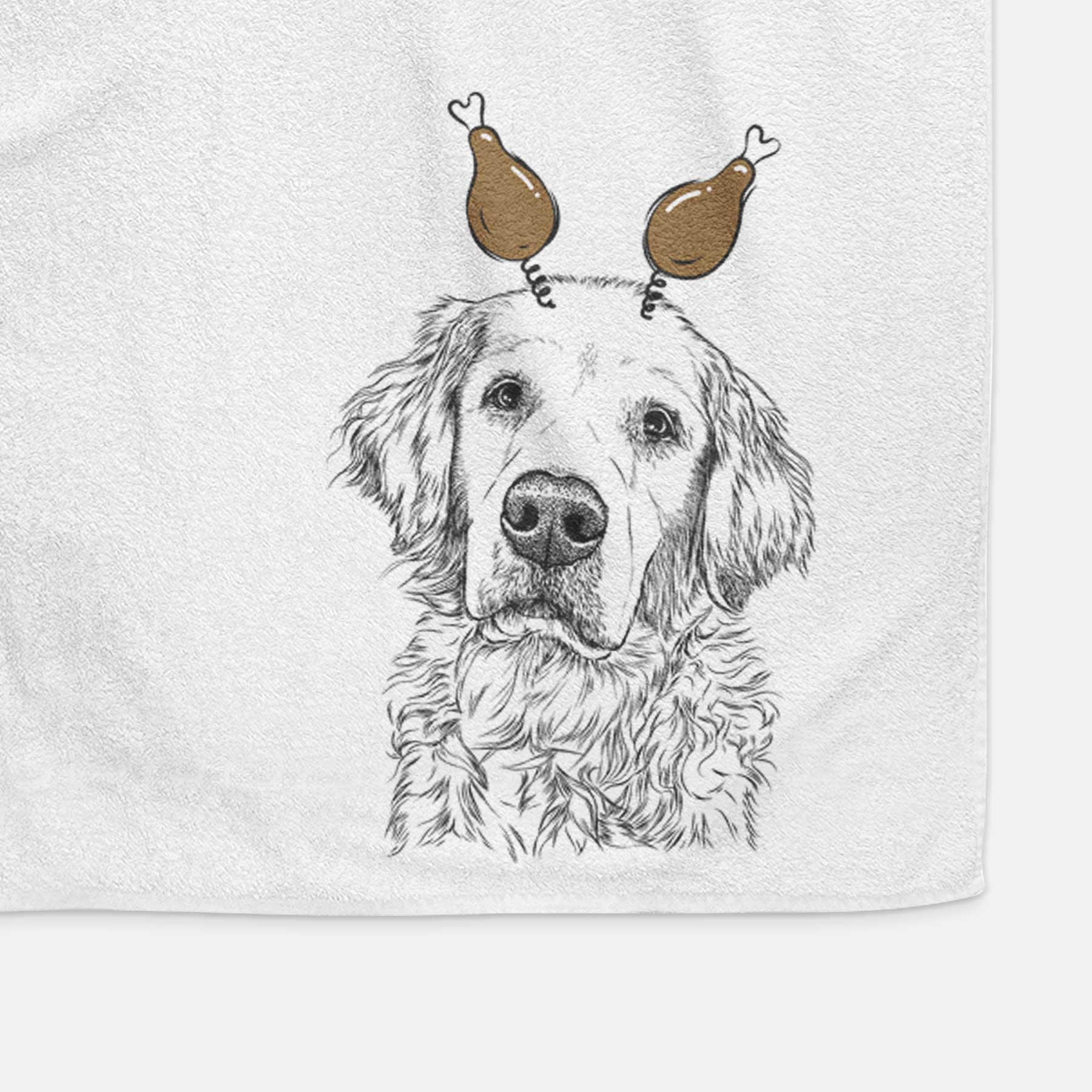 Loganator the Golden Retriever Decorative Hand Towel