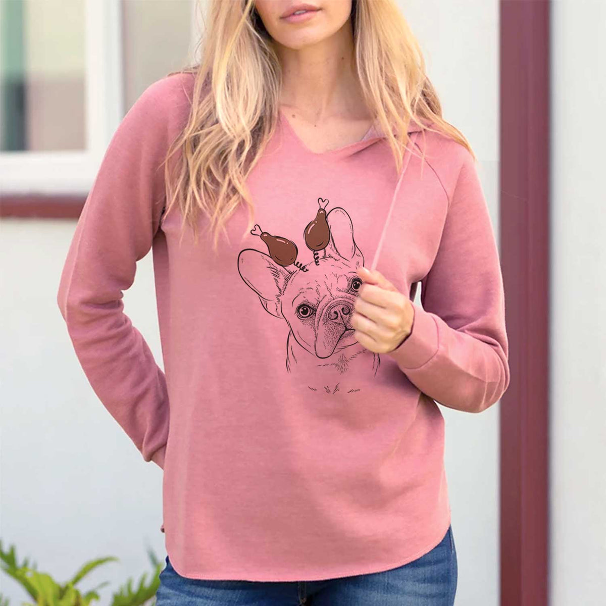 Thanksgiving Loki the French Bulldog - Cali Wave Hooded Sweatshirt