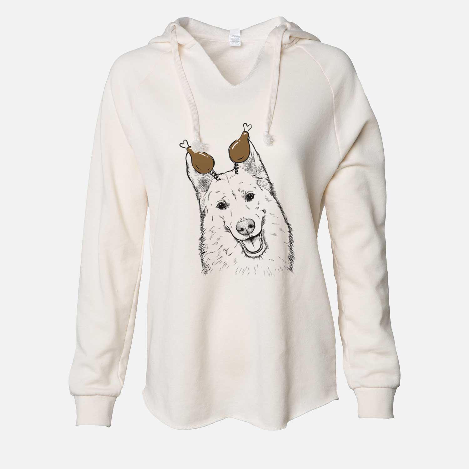 Thanksgiving Loki the Husky Shepherd Mix - Cali Wave Hooded Sweatshirt