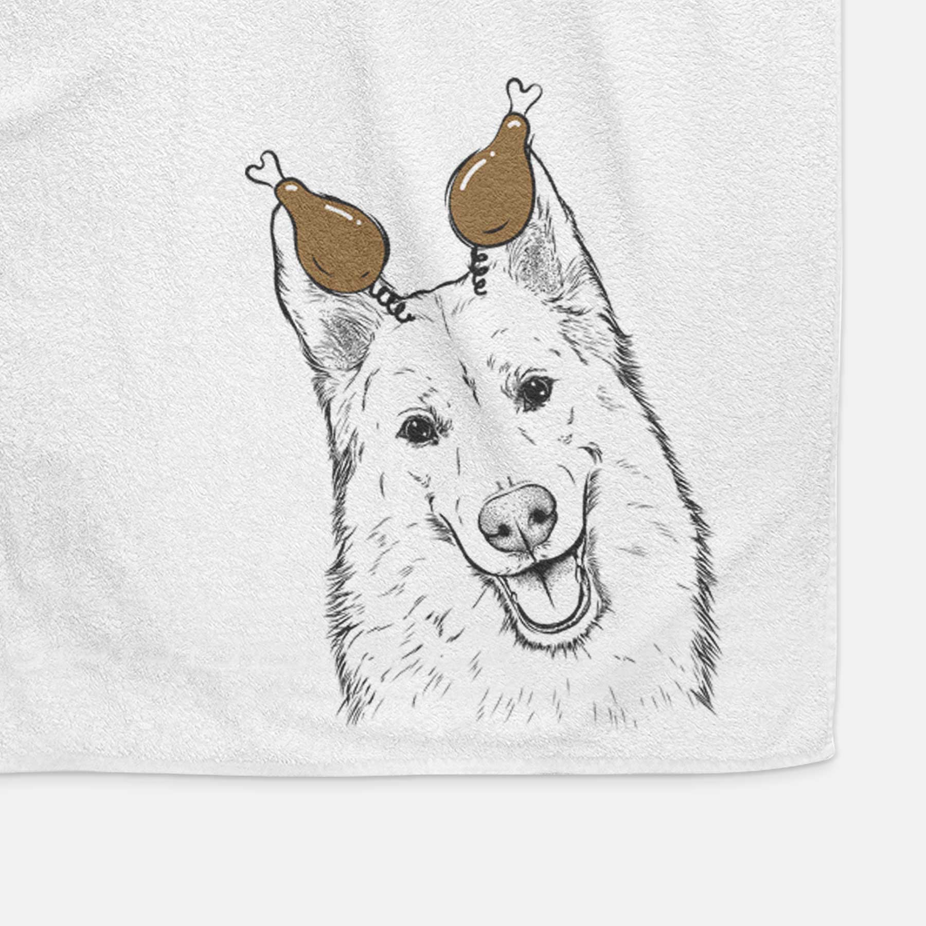 Loki the Husky Shepherd Mix Decorative Hand Towel