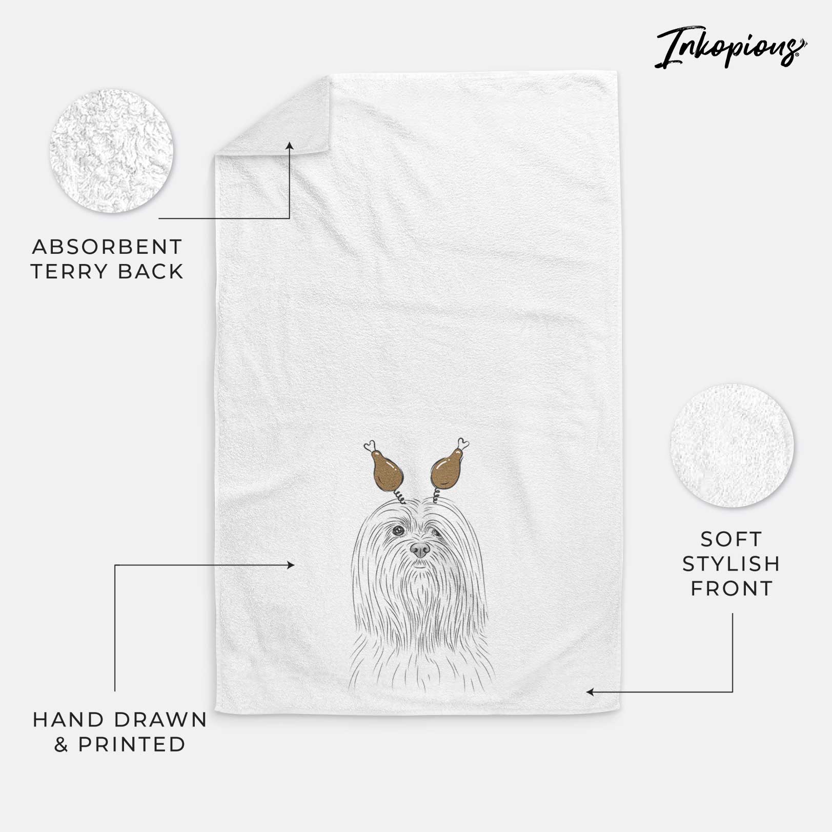 Lorenzo the Lhasa Apso Decorative Hand Towel