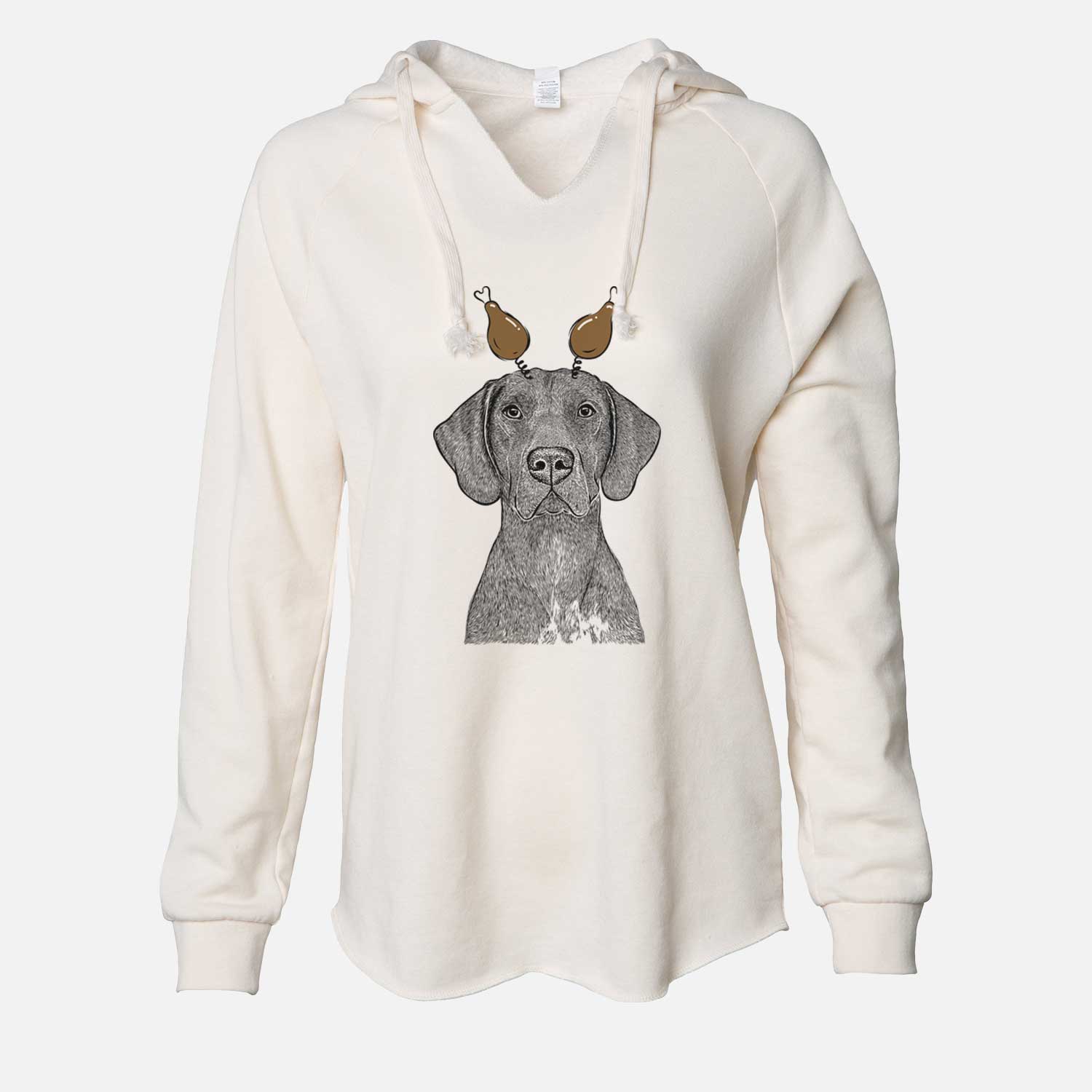 Thanksgiving Lucifer the German Shorthaired Pointer - Cali Wave Hooded Sweatshirt