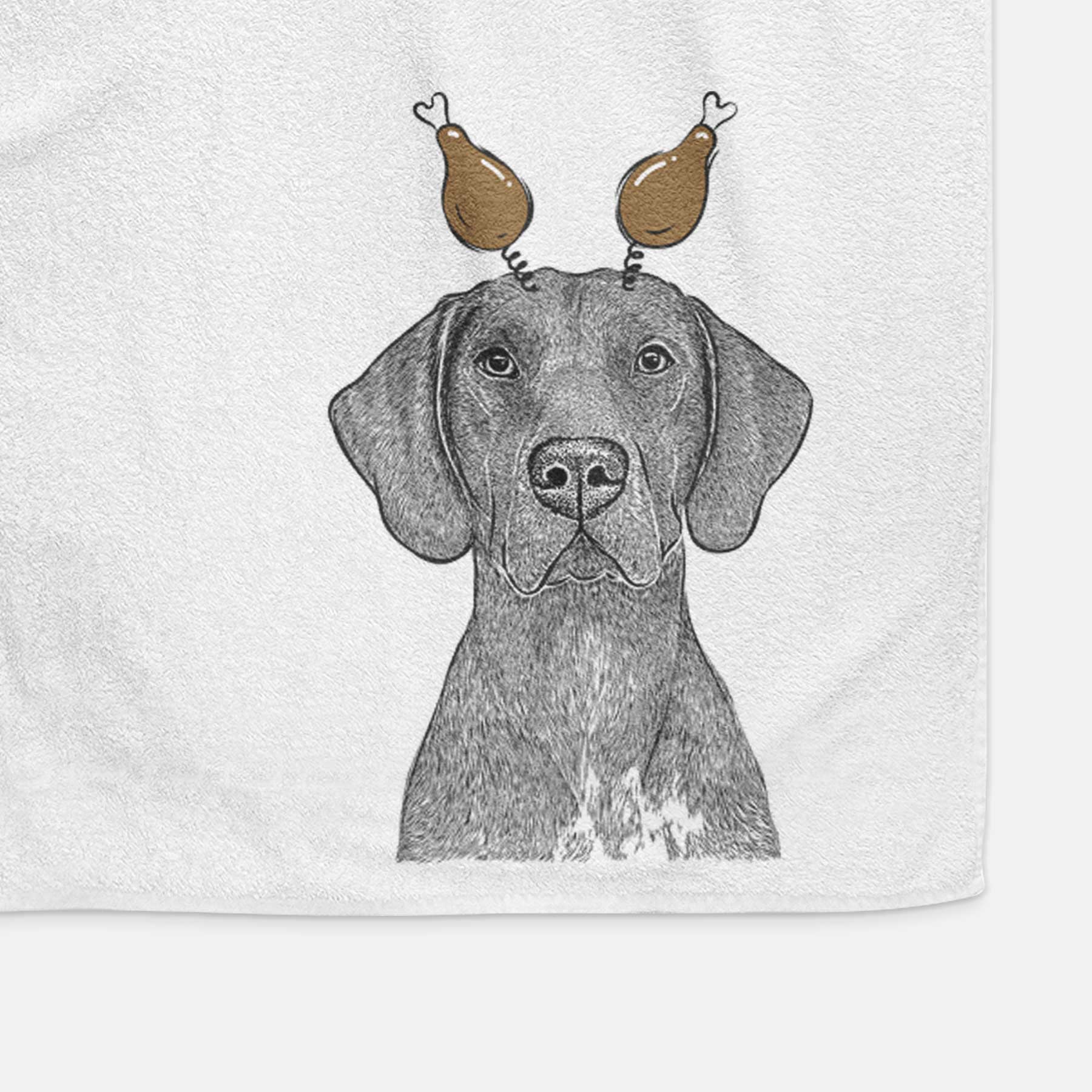 Lucifer the German Shorthaired Pointer Decorative Hand Towel