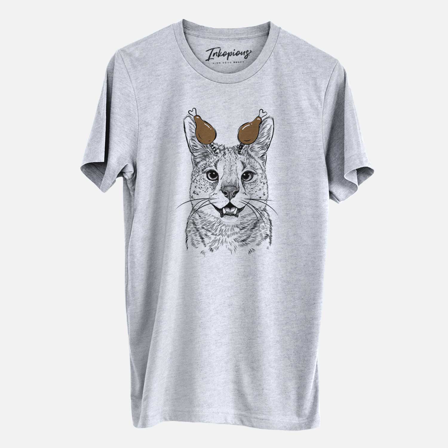 Thanksgiving Lucky the Serval Cat - Unisex Crewneck