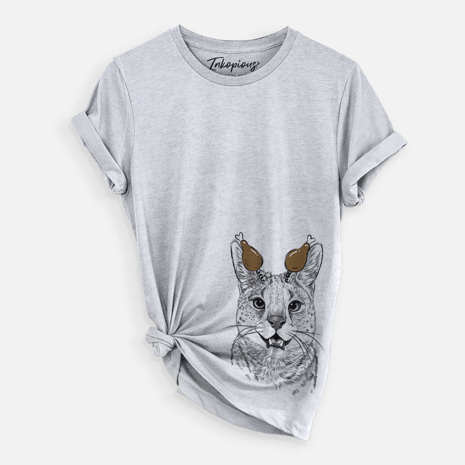 Thanksgiving Lucky the Serval Cat - Unisex Crewneck