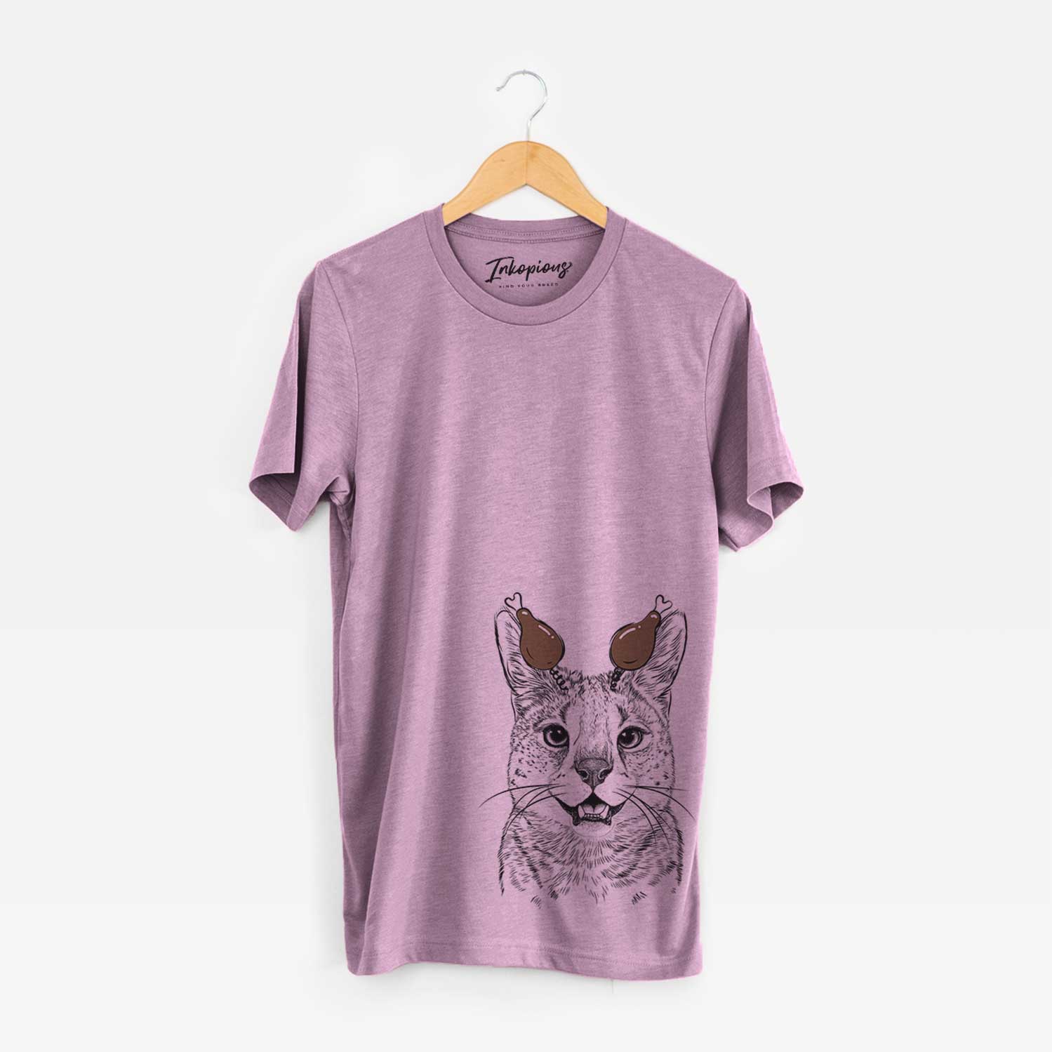 Thanksgiving Lucky the Serval Cat - Unisex Crewneck