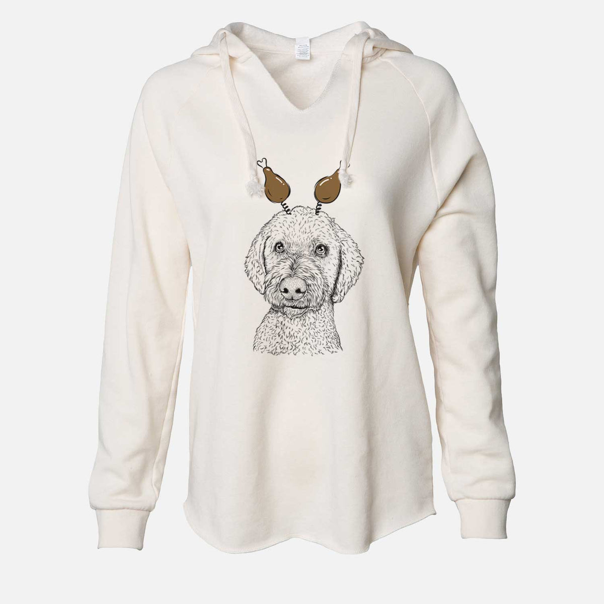 Thanksgiving Lucy Boo the Goldendoodle - Cali Wave Hooded Sweatshirt