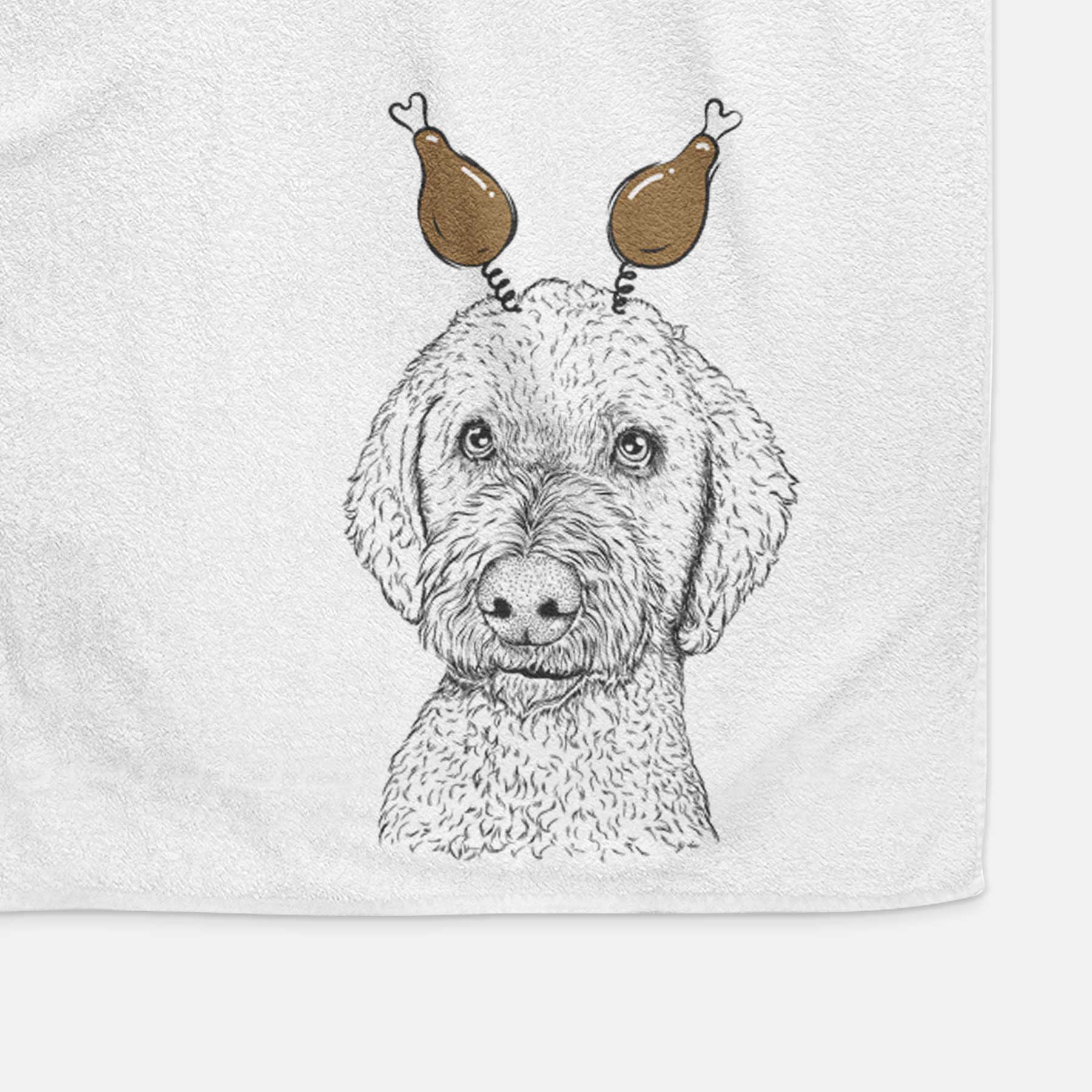 Lucy Boo the Goldendoodle Decorative Hand Towel