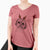 Thanksgiving Lucy the Shorkie - Women's V-neck Shirt