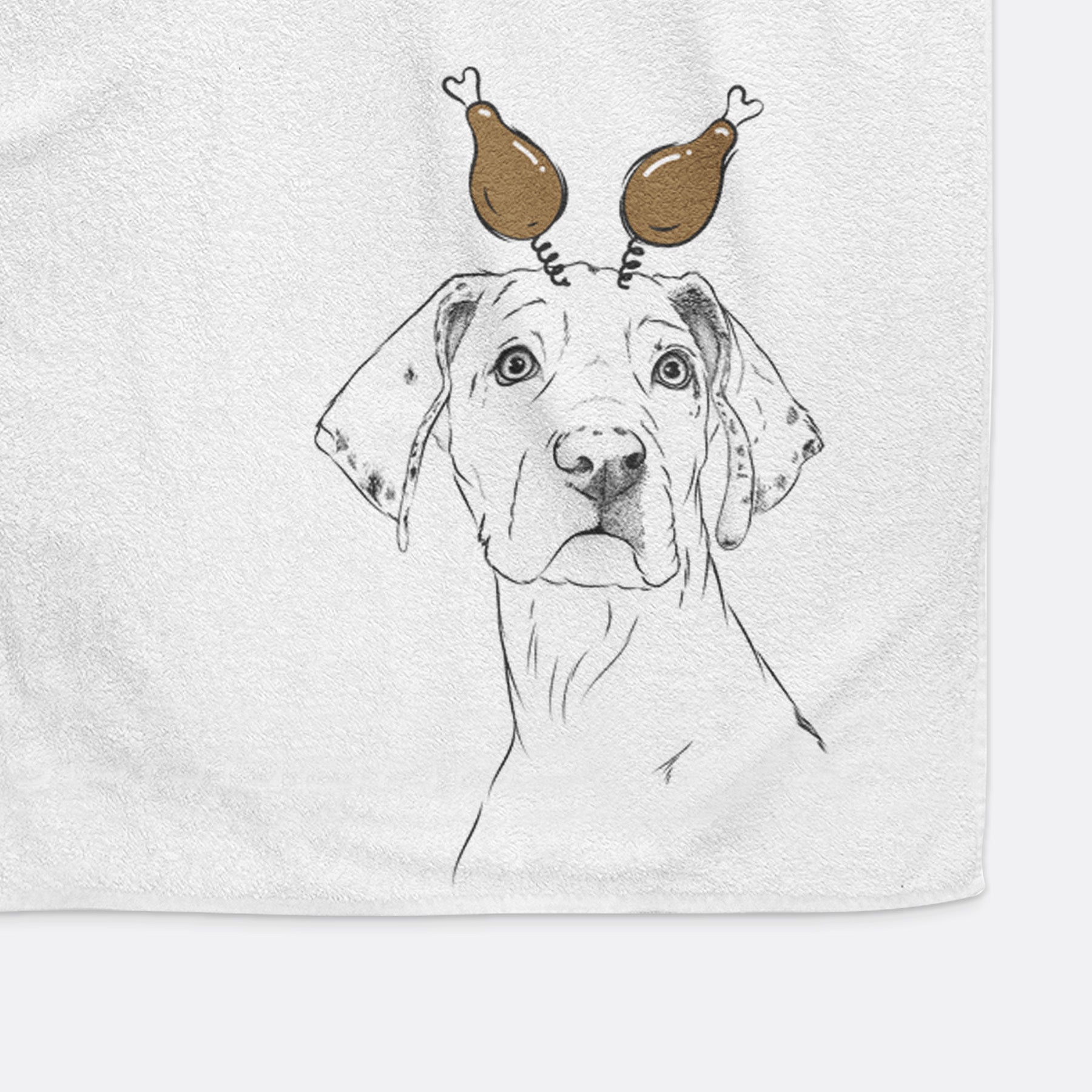 Lumen the Special Needs Great Dane Decorative Hand Towel