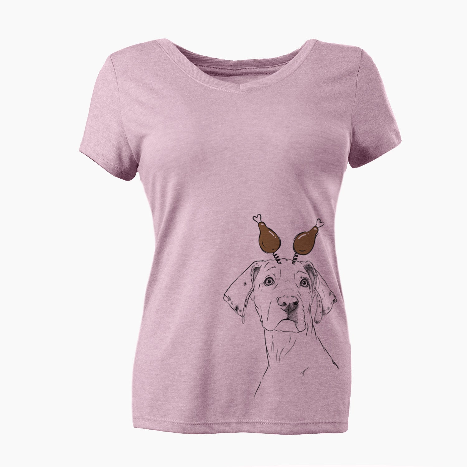 Thanksgiving Lumen the Special Needs Great Dane - Women's Perfect V-neck Shirt