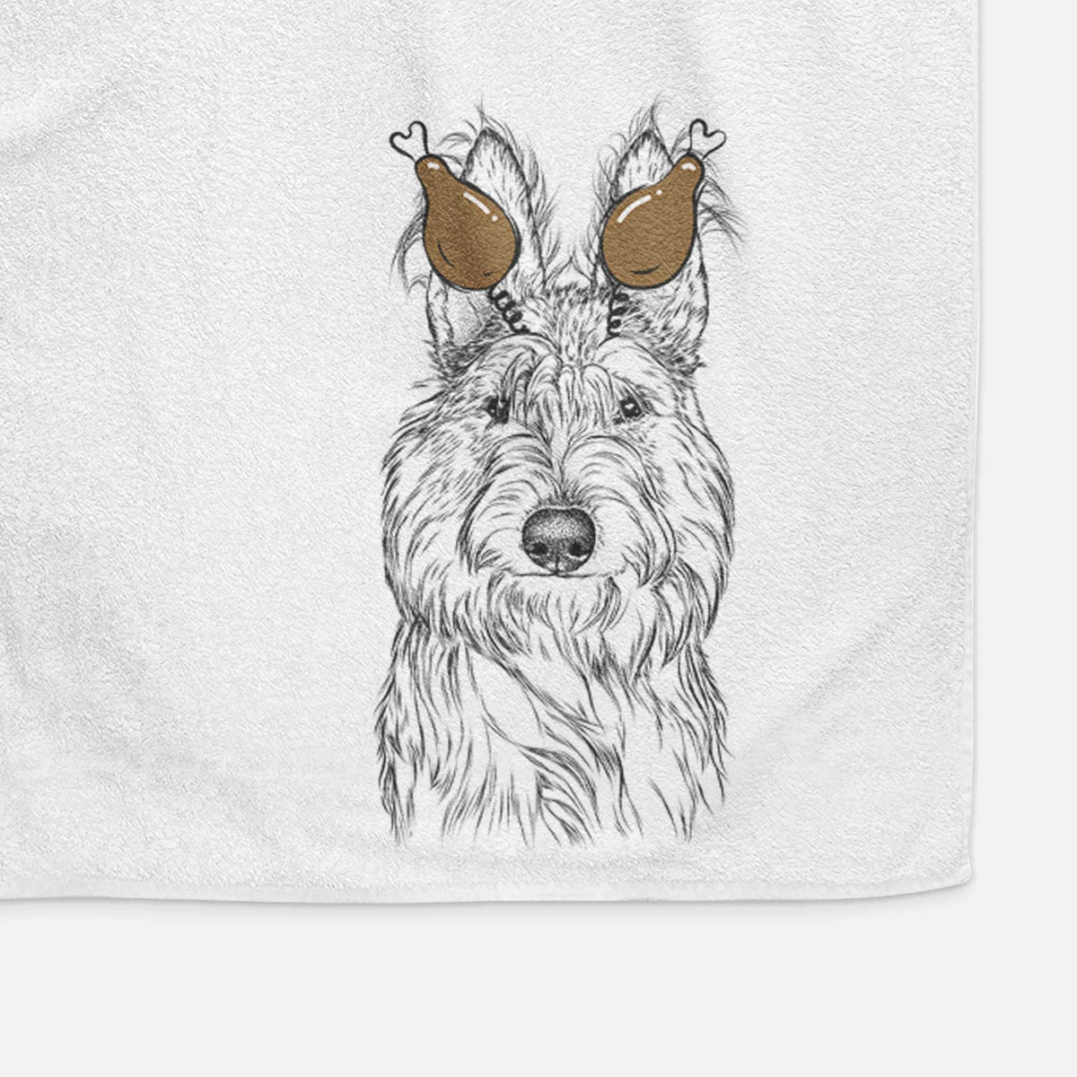 Luna the Berger Picard Decorative Hand Towel