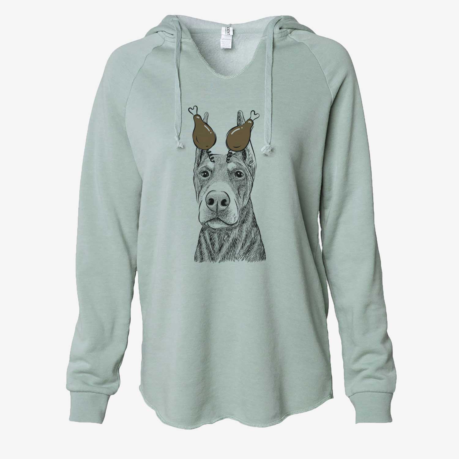 Thanksgiving Luna the Doberman Pinscher - Cali Wave Hooded Sweatshirt