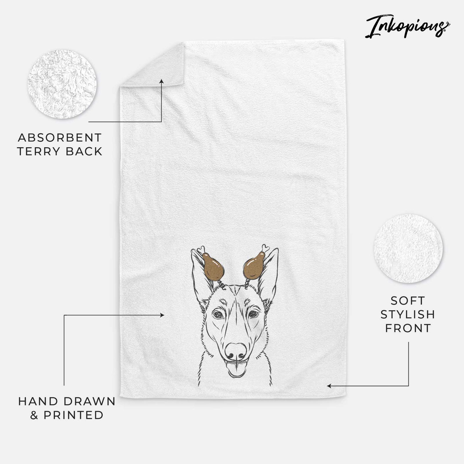 Lyric the Belgian Malinois Decorative Hand Towel
