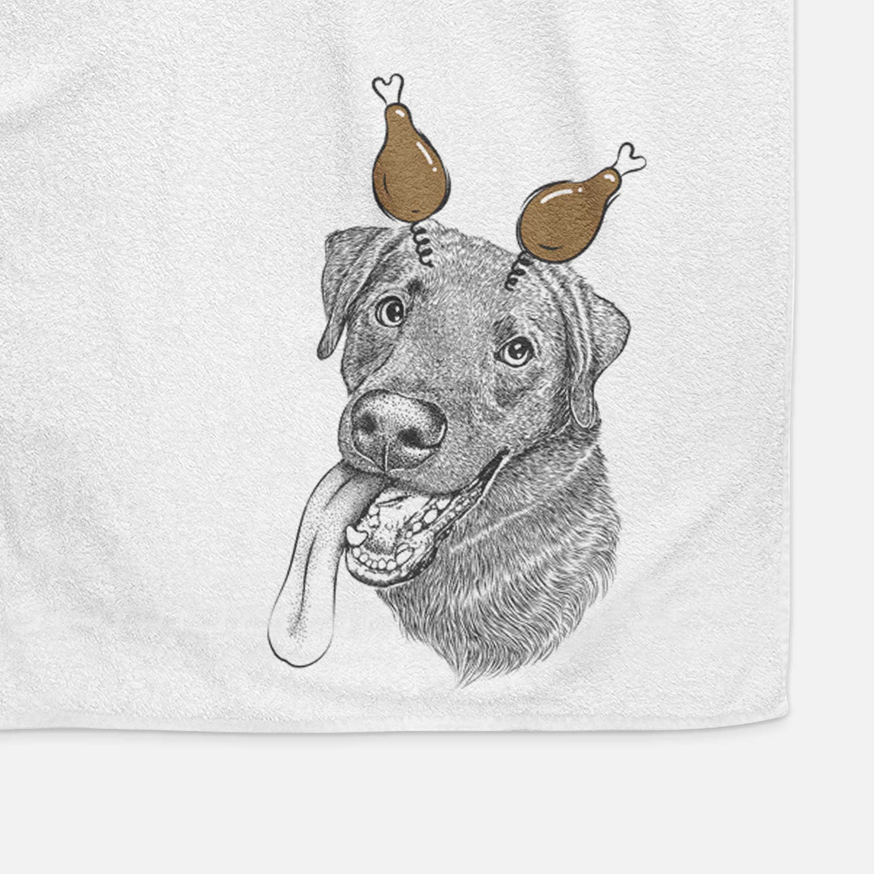 Macaroni the Lab Mix Decorative Hand Towel