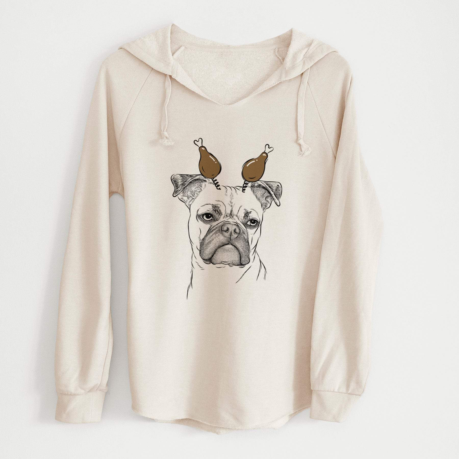 Thanksgiving Mack the Bugg (Boston Terrier/Pug) - Cali Wave Hooded Sweatshirt