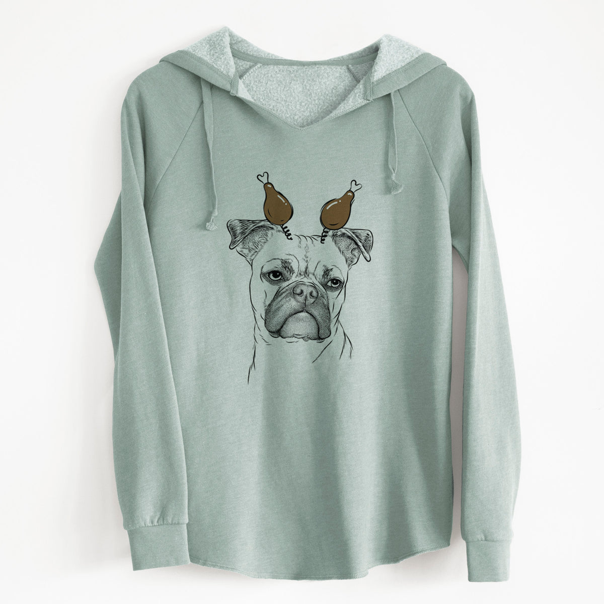 Thanksgiving Mack the Bugg (Boston Terrier/Pug) - Cali Wave Hooded Sweatshirt