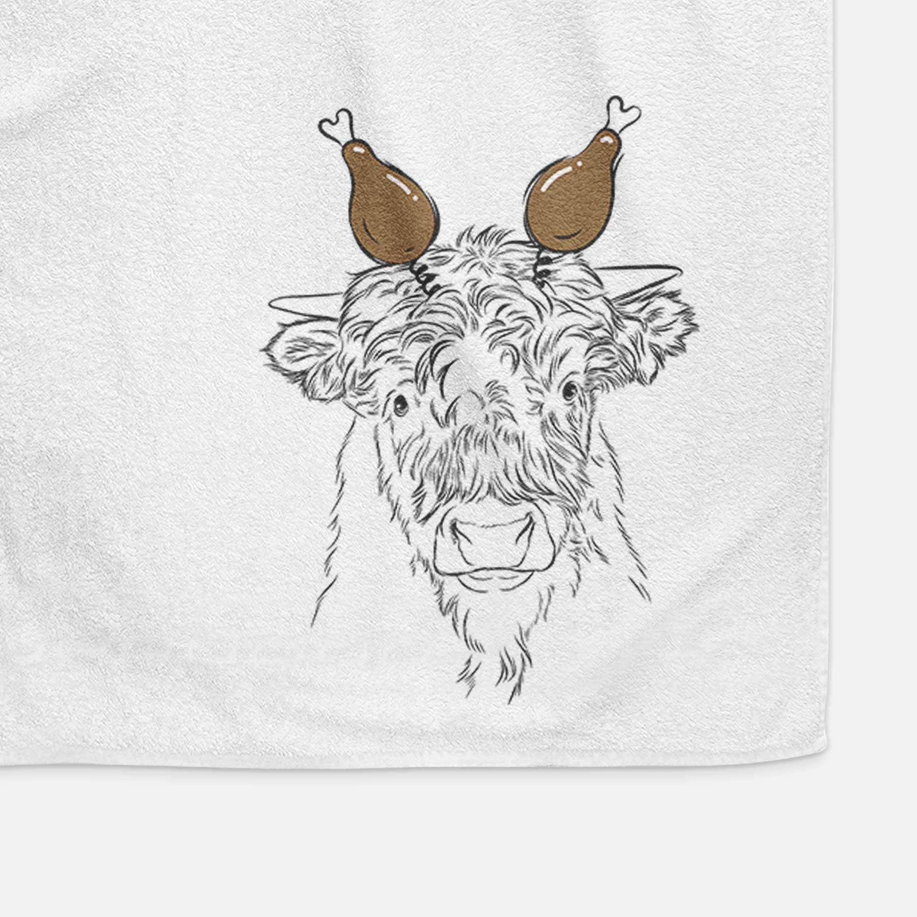 Mack the Scottish Highland Cow Decorative Hand Towel