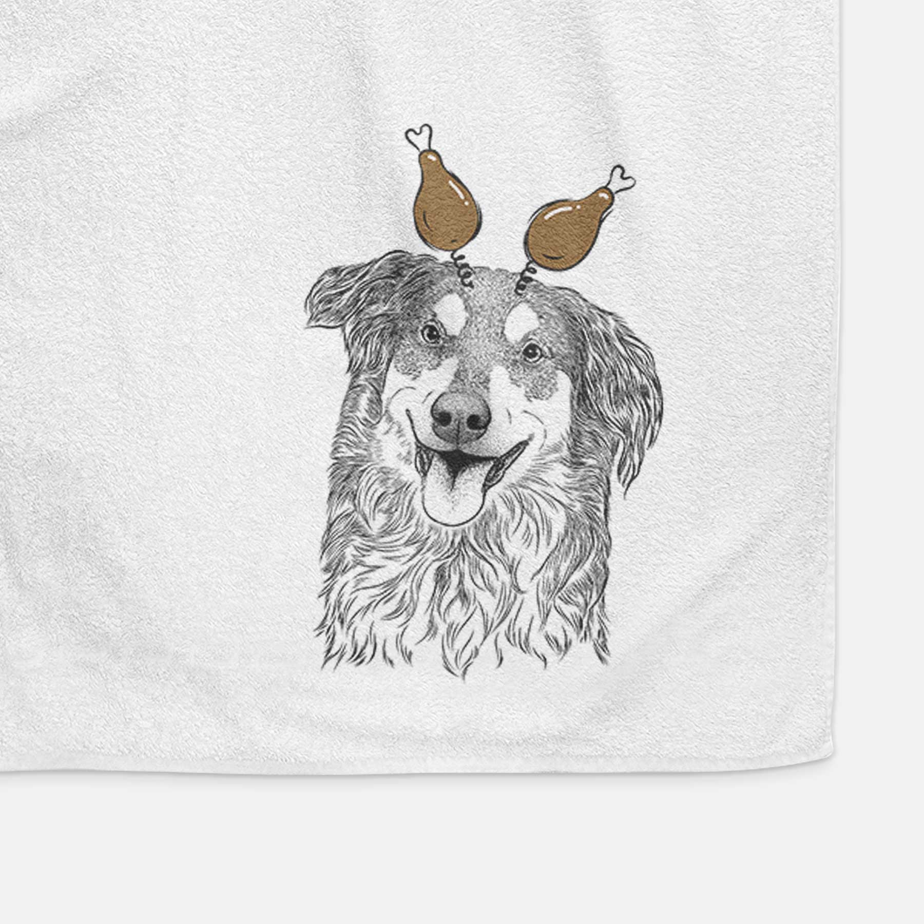 Maddie the English Shepherd Decorative Hand Towel