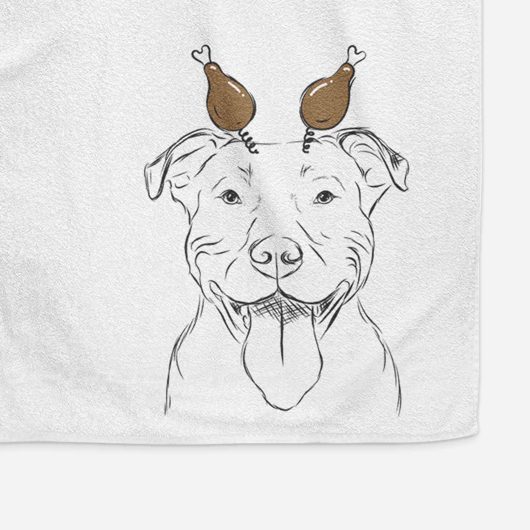 Major the Pitbull Decorative Hand Towel