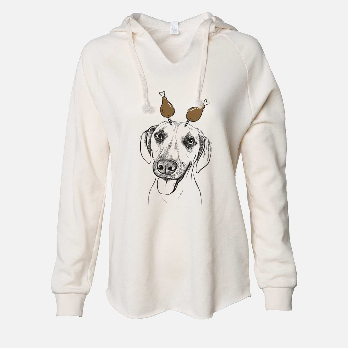 Thanksgiving Malia the American Foxhound Mix - Cali Wave Hooded Sweatshirt