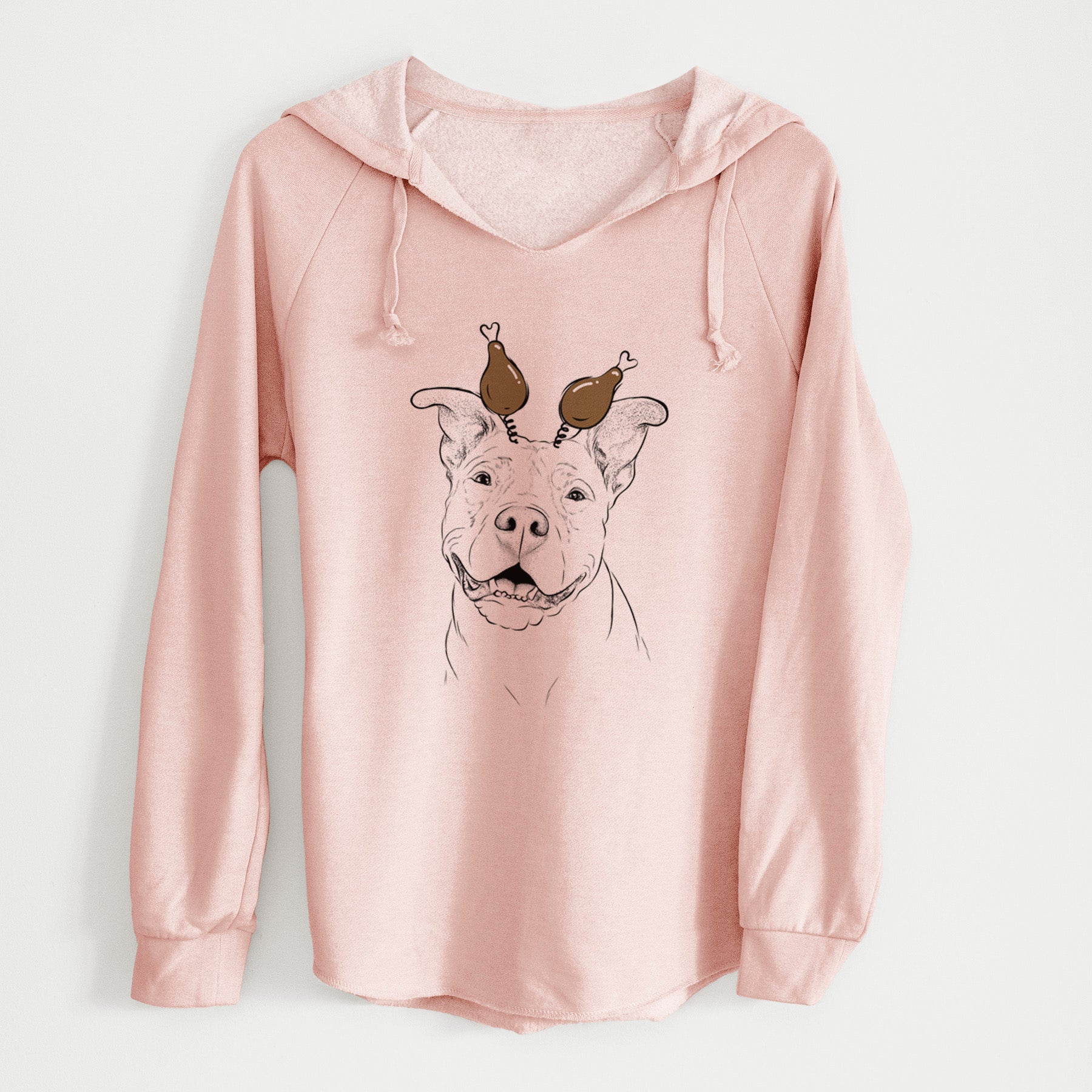 Thanksgiving Malibu the Staffordshire Terrier/Pitbull Mix - Cali Wave Hooded Sweatshirt