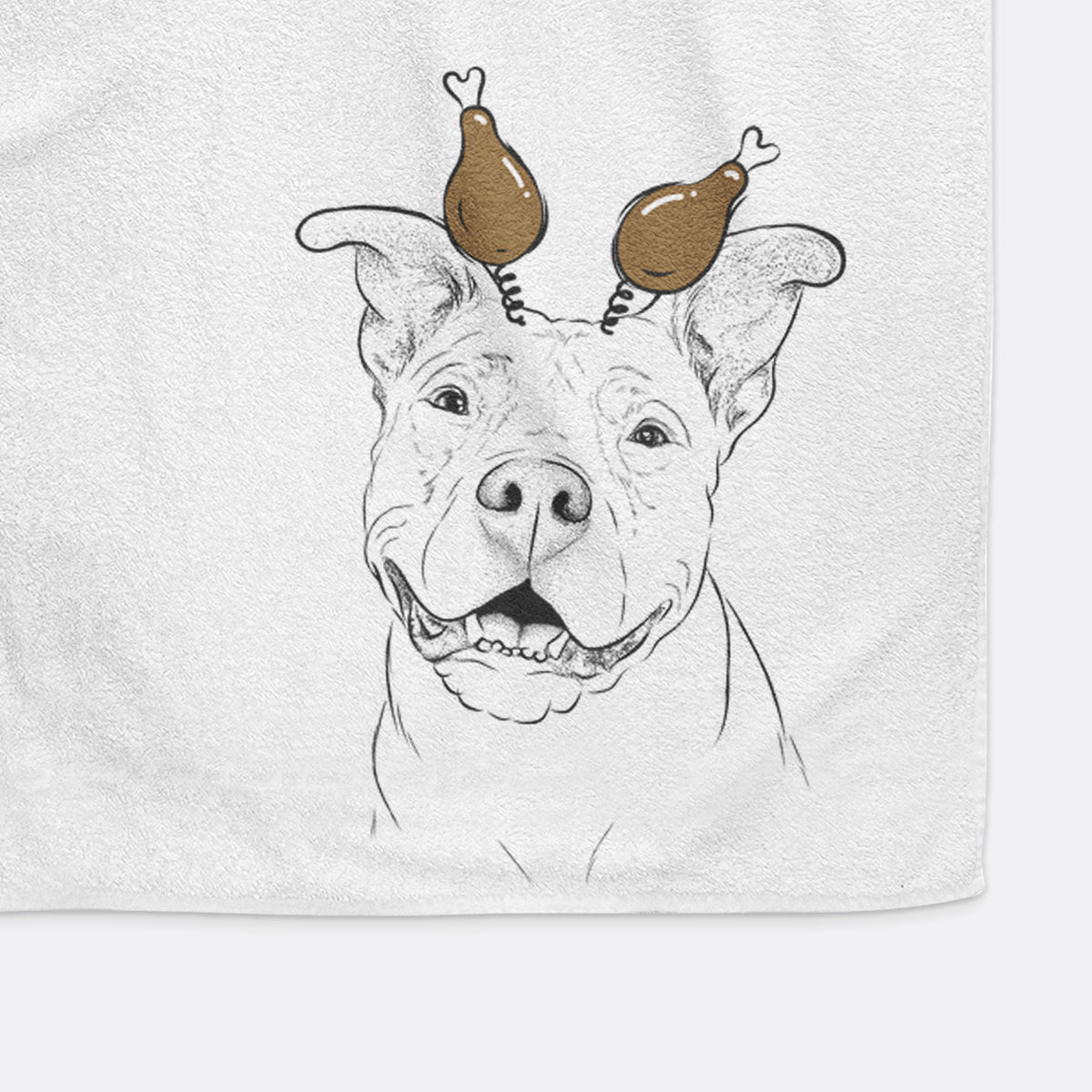 Malibu the Staffordshire Terrier/Pitbull Mix Decorative Hand Towel