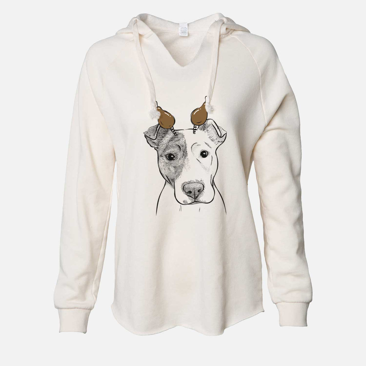 Thanksgiving Manchi the Pitbull Mix - Cali Wave Hooded Sweatshirt