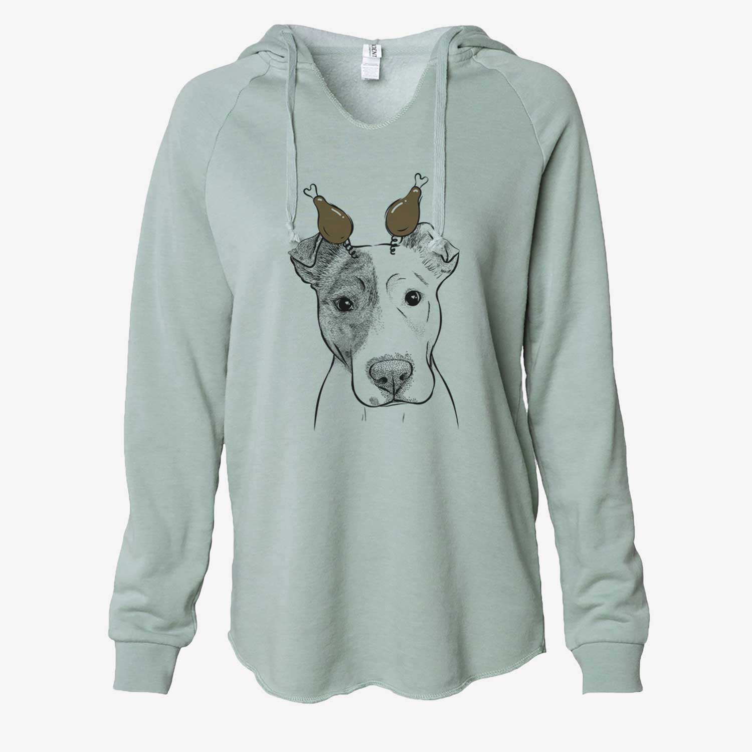 Thanksgiving Manchi the Pitbull Mix - Cali Wave Hooded Sweatshirt