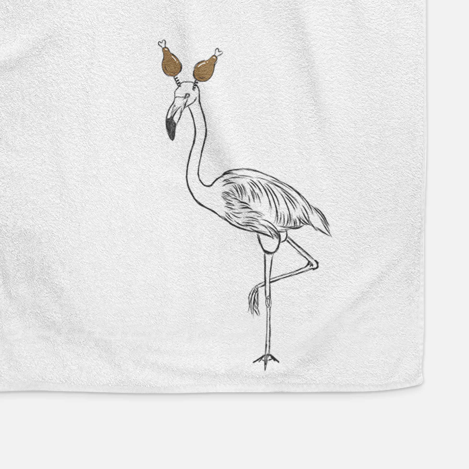 Mango the Flamingo Decorative Hand Towel