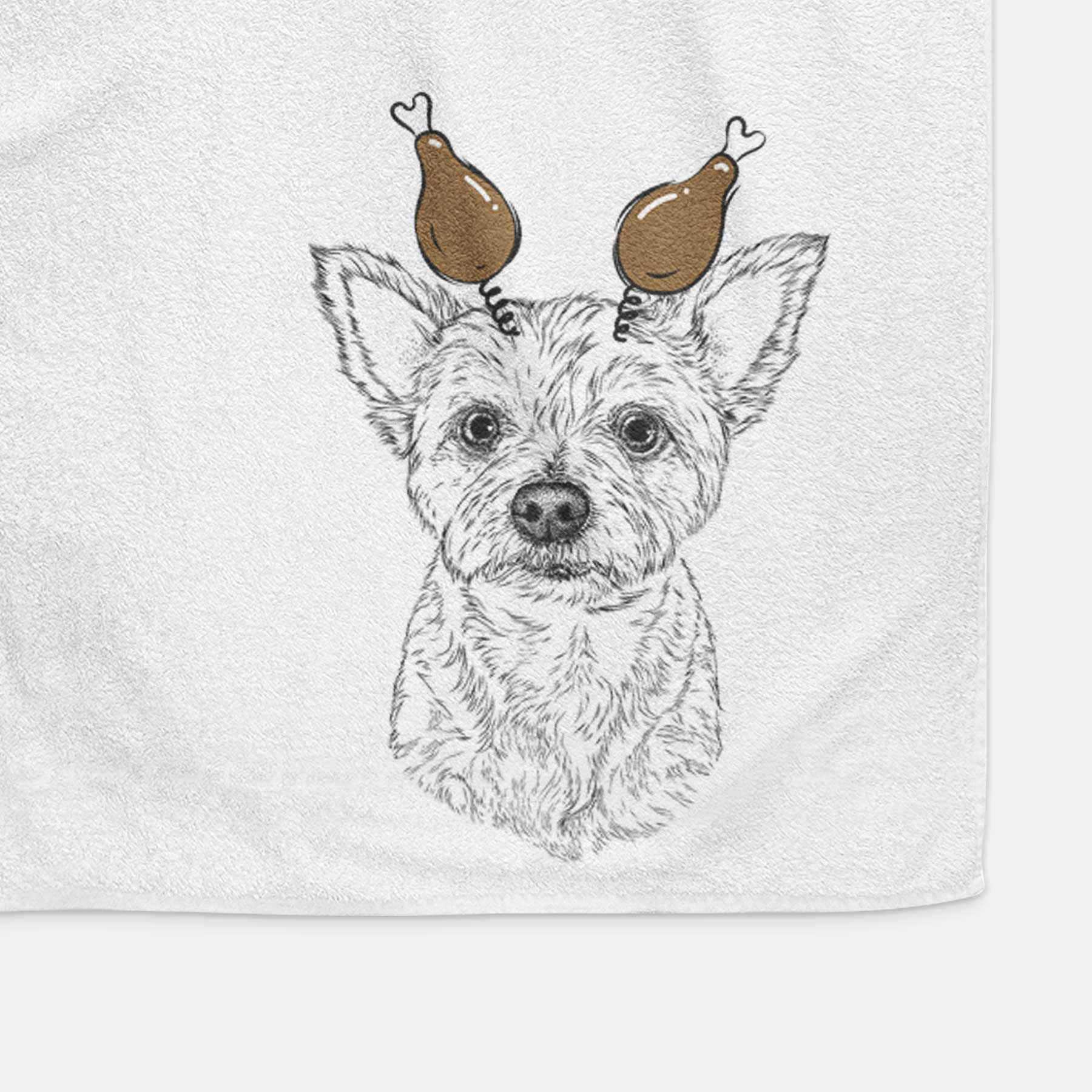 Mango the Yorker Cairn Terrier Mix Decorative Hand Towel