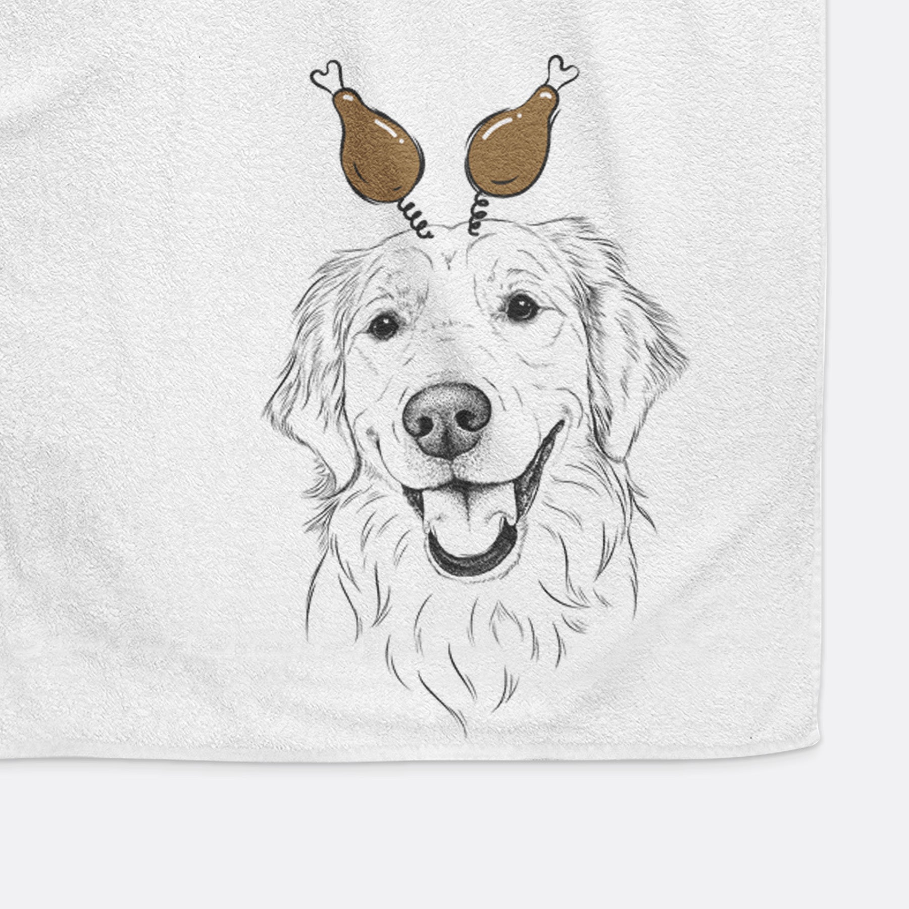 Maple the Golden Retriever Decorative Hand Towel