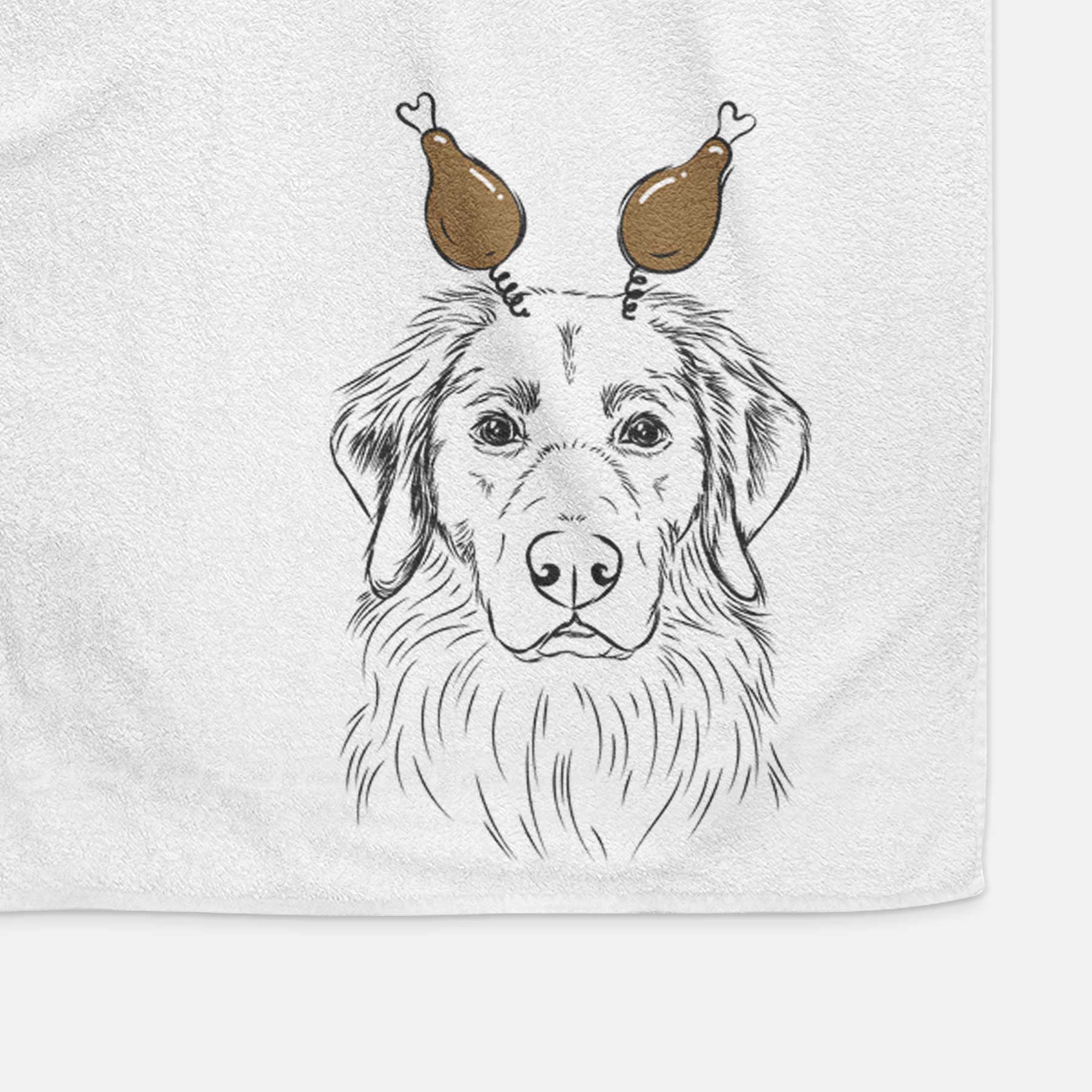 Marley the Golden Retriever Decorative Hand Towel