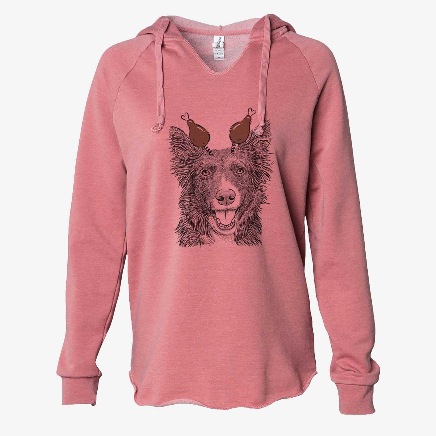 Thanksgiving Marti the Border Collie - Cali Wave Hooded Sweatshirt