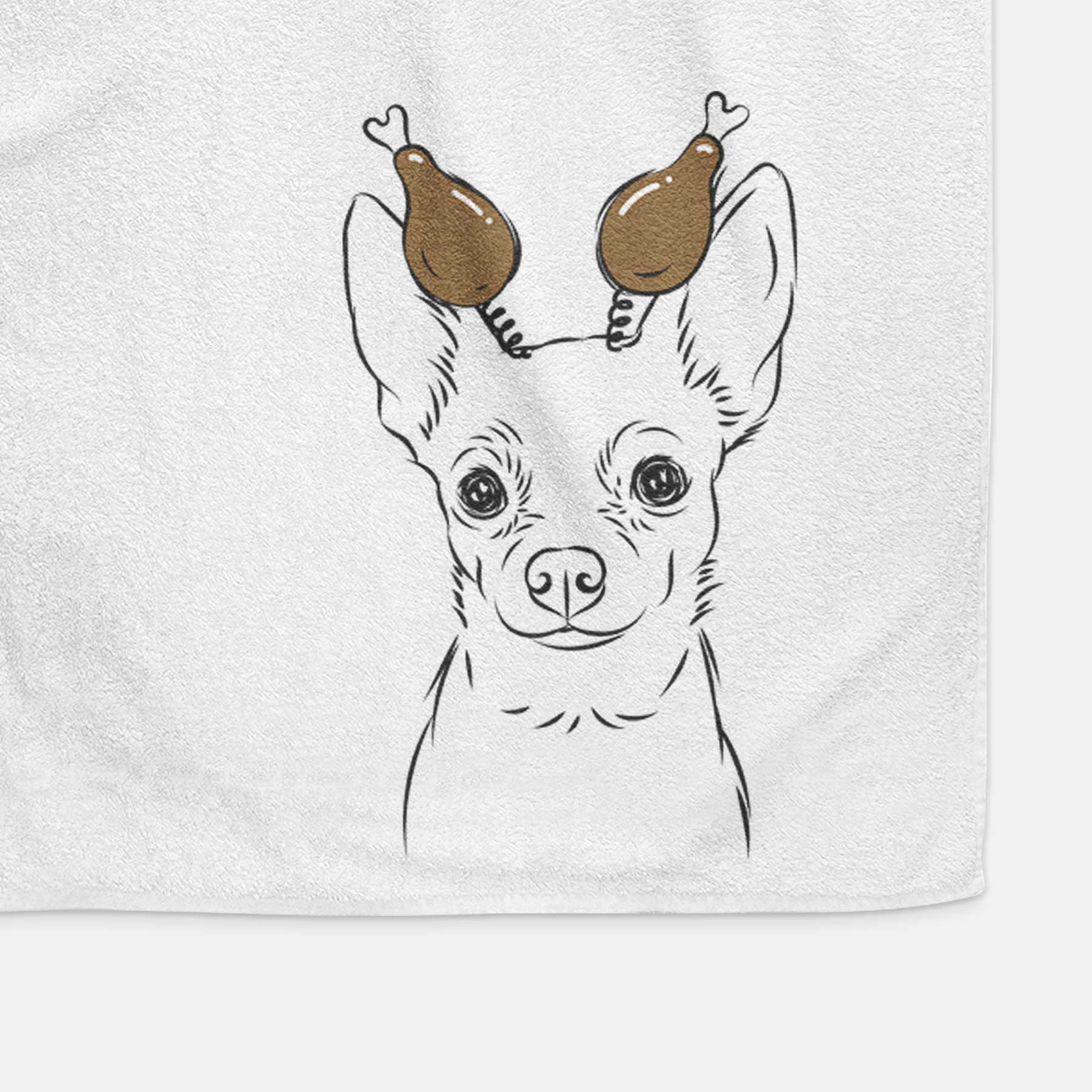 Martini the Chihuahua Decorative Hand Towel