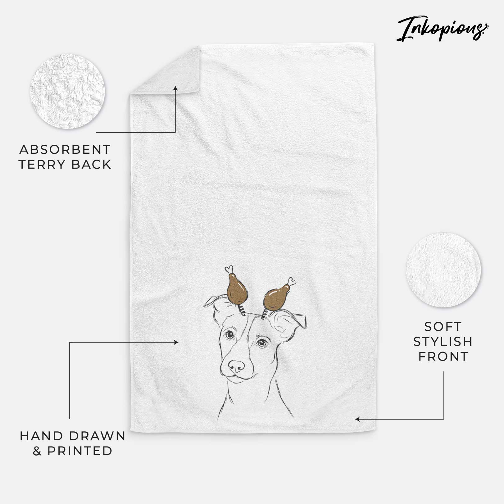 Max the Jack Russell Terrier Decorative Hand Towel