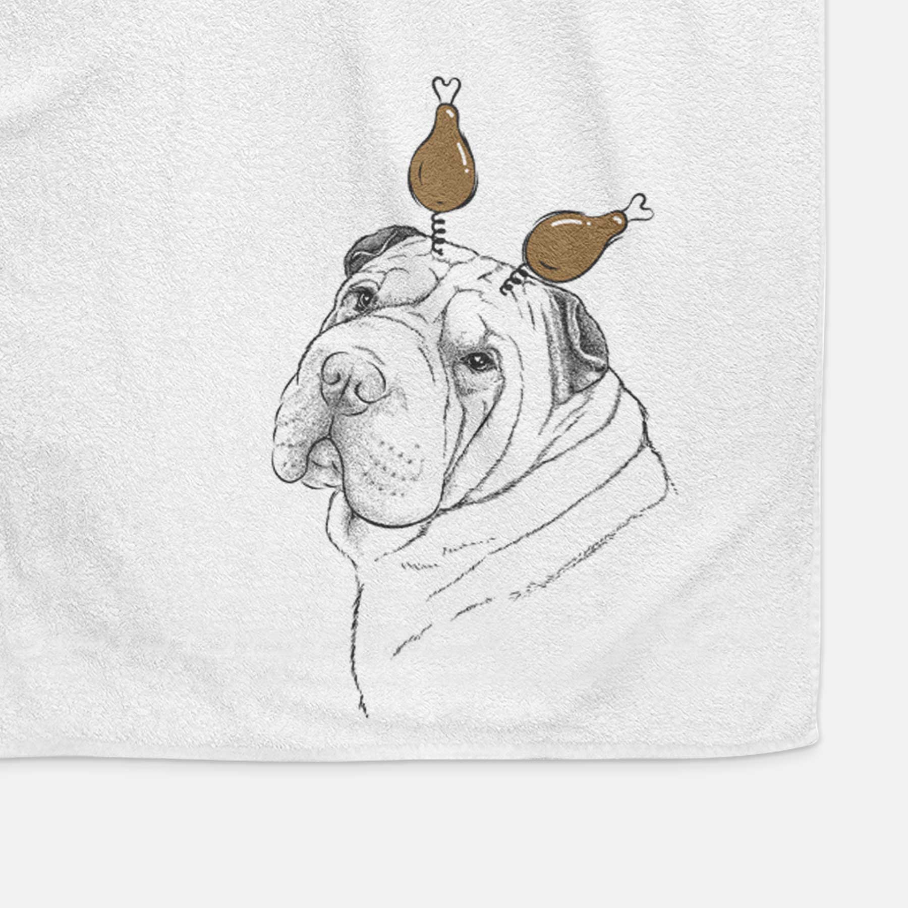 Maximus the Shar Pei Decorative Hand Towel