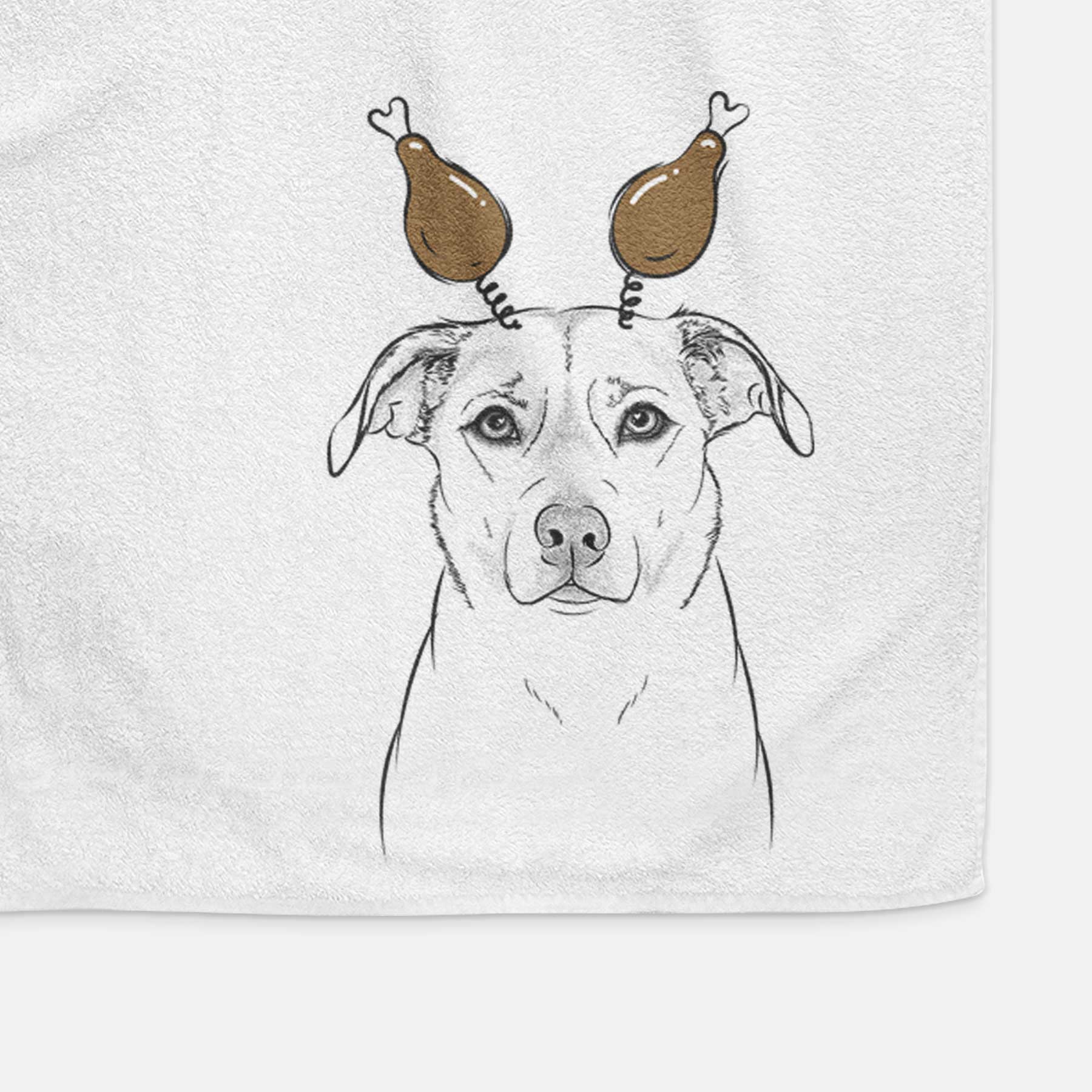 Mica the Labrador Pittbull Mix Decorative Hand Towel