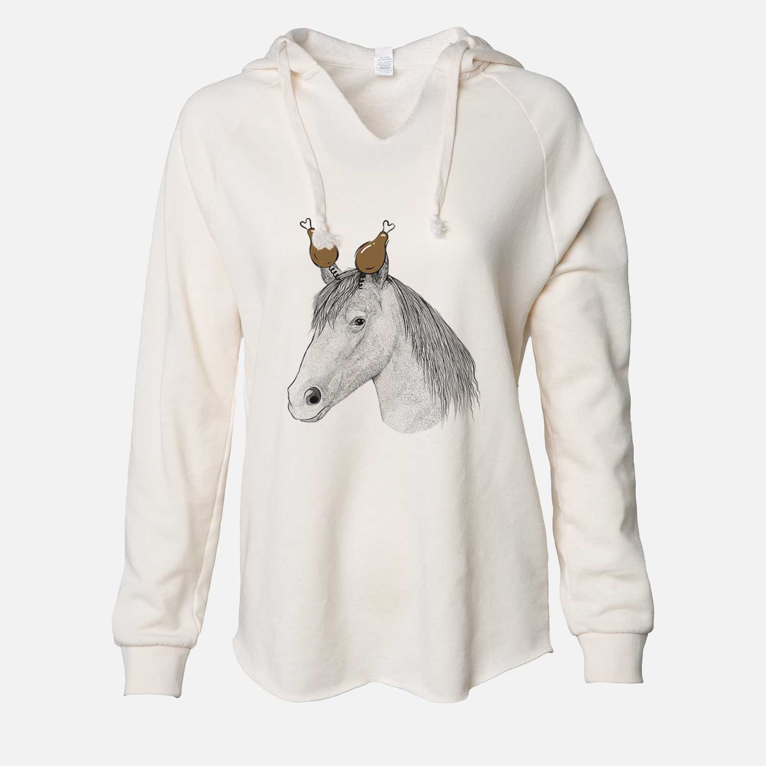 Thanksgiving Midnight the Missouri Foxtrotter Horse - Cali Wave Hooded Sweatshirt