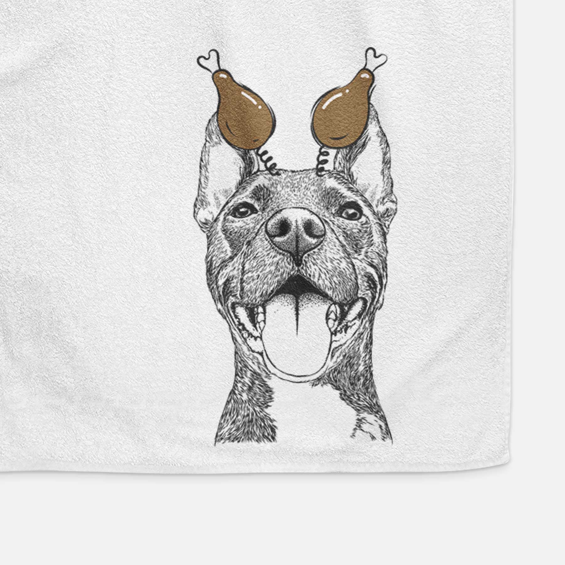 Milo the Pitbull Mix Decorative Hand Towel